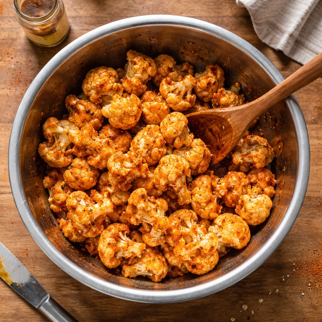 roasted cauliflower crispy caramelized fresh vegetables oven baked healthy side dish