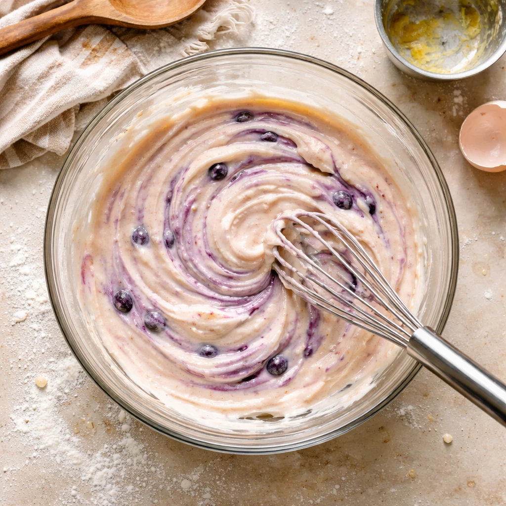 blueberry buttermilk pancake casserole stack fresh homemade breakfast dish