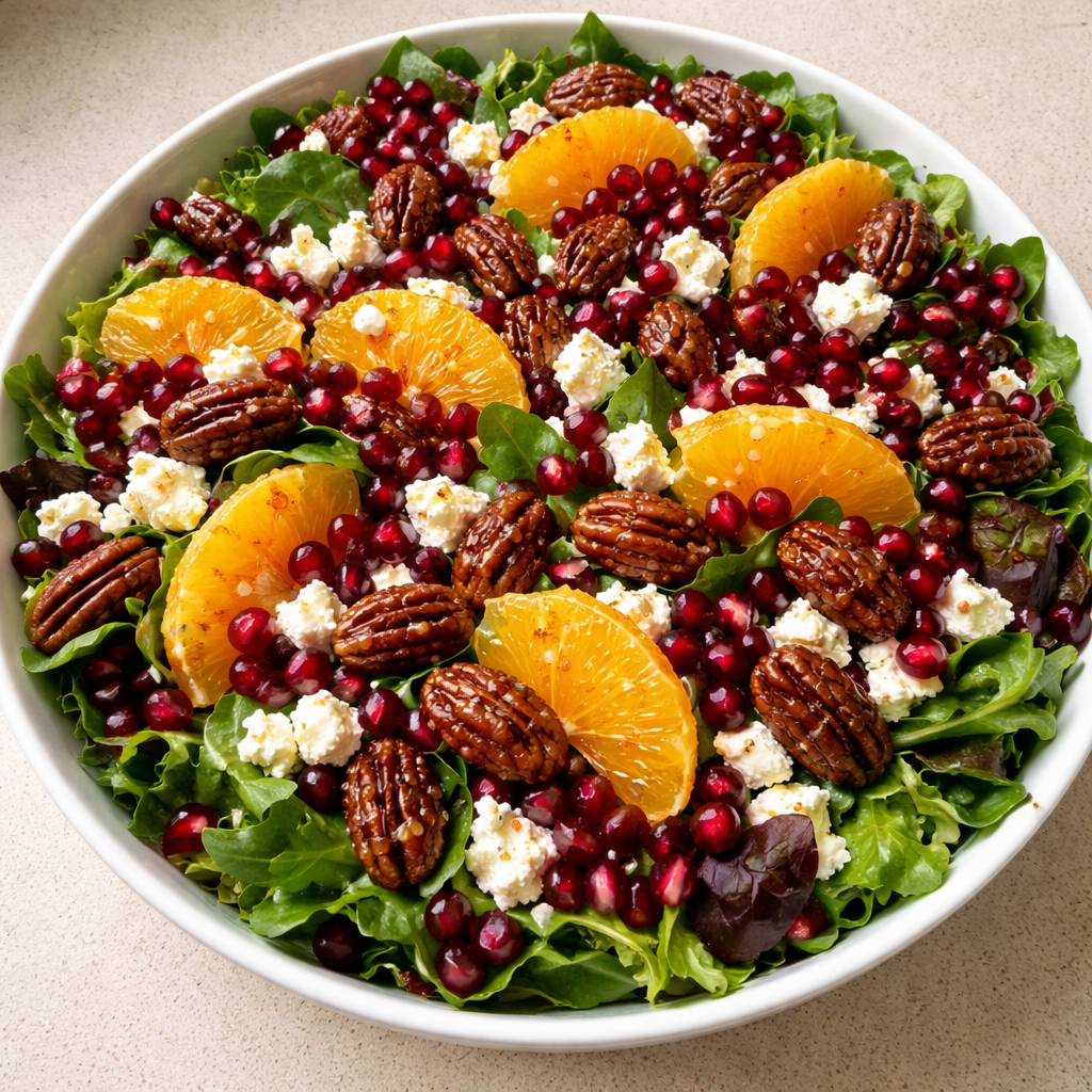 winter citrus salad with feta and candied pecans fresh winter produce healthy salad recipe
