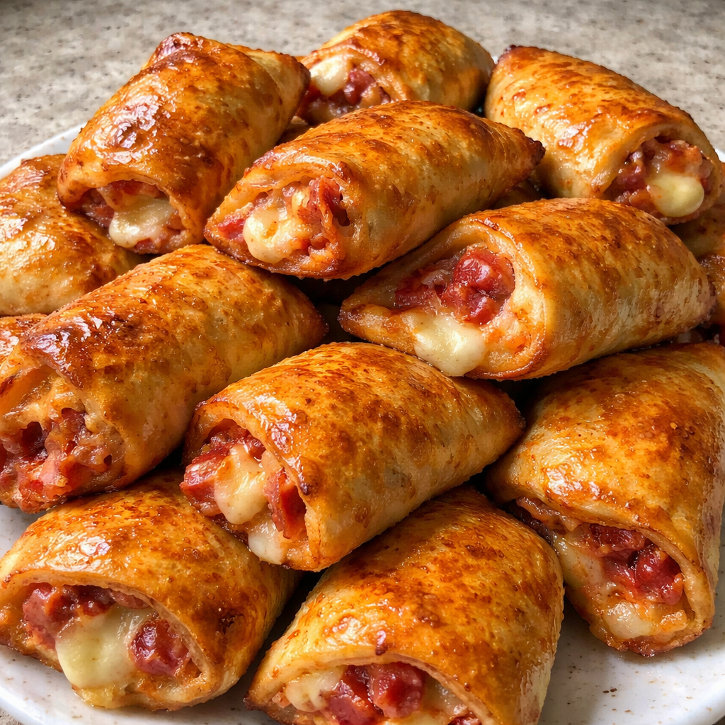 crispy air fryer pizza rolls homemade dinner snack cooking kitchen family friendly fun meal preparation