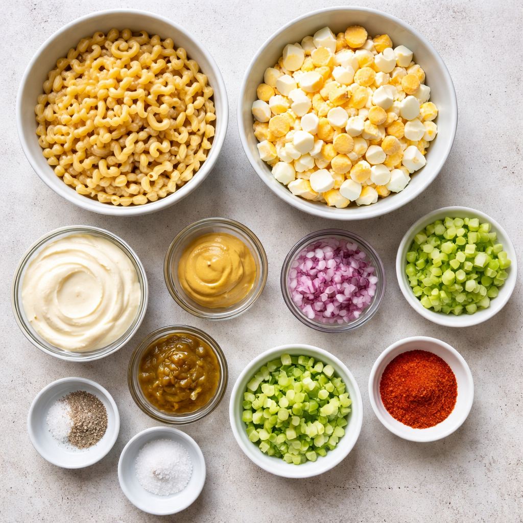 deviled egg macaroni salad creamy comforting easy recipe for busy days